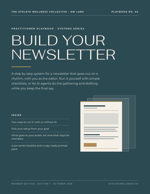 Cover of Playbook No. 02, Build Your Newsletter